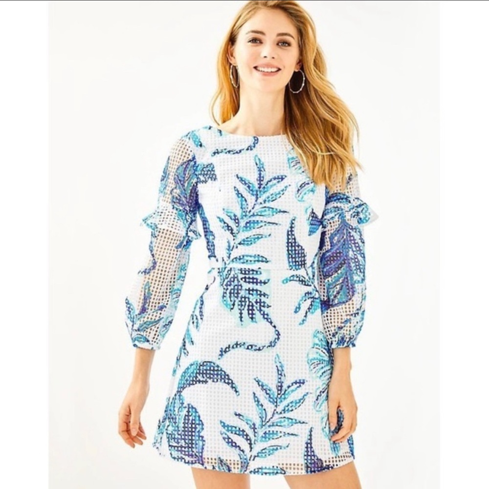 Lilly Pulitzer Laurie Romper Resort White No Place Like Roam Size 10